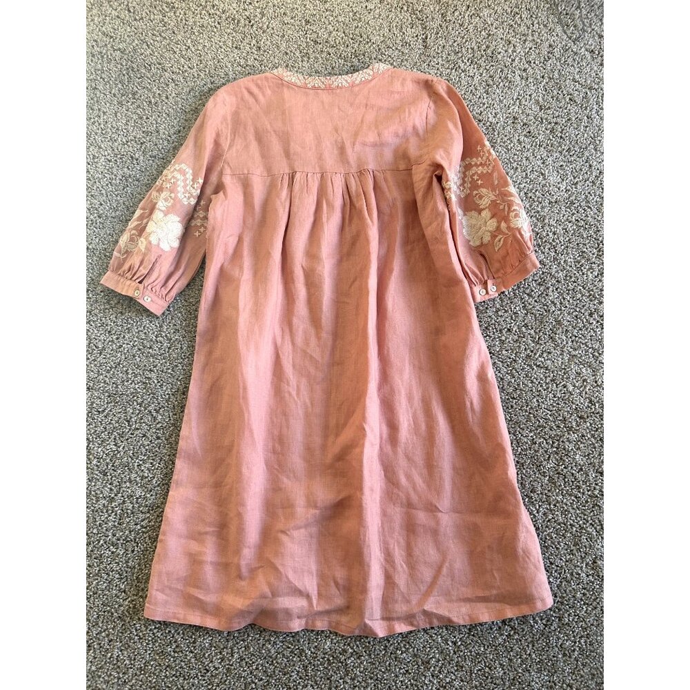 Sundance Rosewood Embroidered V-Neck Midi Dress - Picture 6 of 14